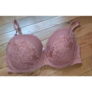 Victoria's Secret Women's Dream Angels 34DDD Pink Lace Lined Demi Bra Underwire